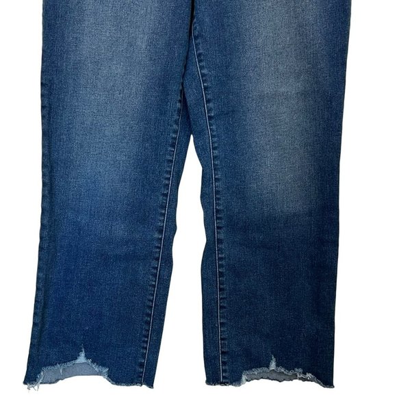 WILLIAM RAST MEDIUM WASH HIGH RISE STRAIGHT CROP DENIM JEANS SIZE 30 - Picture 3 of 9